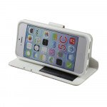 Wholesale iPhone 5C Slim Flip Design Wallet Case (Flower)